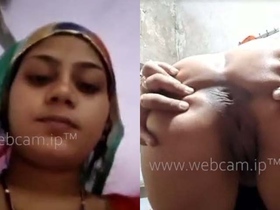 A real wife exposes her buttocks on camera