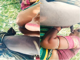 Desi bhabhi gets fucked in the backyard by her lover