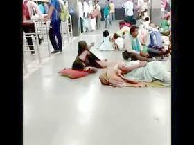 Bhabi masturbates in public with her fingers