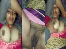 A busty wife displays her genitals on live television