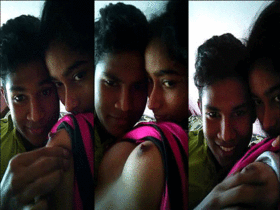 Young Indian girl with large breasts squeezed and fondled