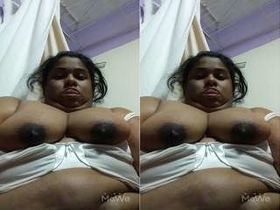 Horny NRI MILF teases with her big boobs on camera