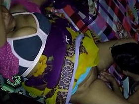 Indian wife gets her breasts fondled and her pussy licked in a BJ