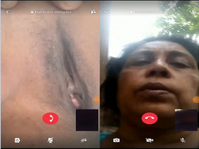 Mature woman displays her intimate parts