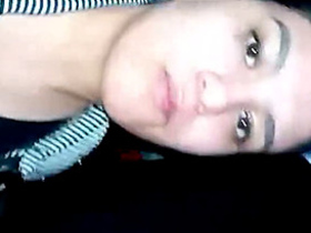 Horny girlfriend pleasures herself with her fingers