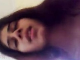 College couple has passionate sex on the bed in their home