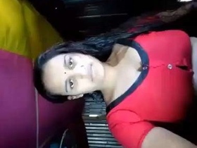 Bangladeshi woman with big boobs pleasures herself in the nude