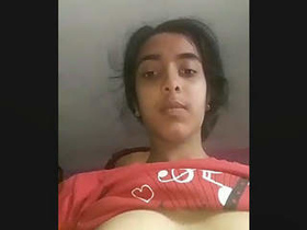 A sweet girl flaunts her body to her boyfriend in a steamy video
