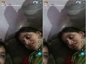 Exclusive Desi Bhabhi gives a live blowjob and gets fucked on Tango