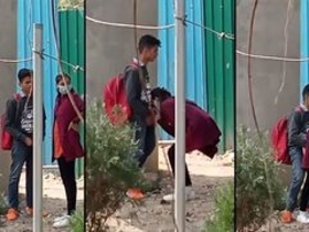 Indian schoolgirl masturbates in public and gets caught on camera