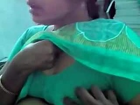 Nipples get hard as Tamil aunt rides king