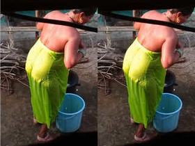 Exclusive Desi Bhabhi's Outdoor Bathing Adventure