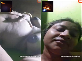 Exclusive video of Indian bhabhi exposing her boobs and pussy