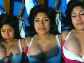 Indian escort girl gives a blowjob to her rich client