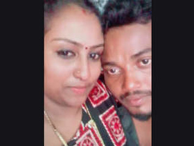 Desi couple smooching in the kitchen