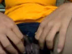 Indian girl uses fingers to prepare for sex