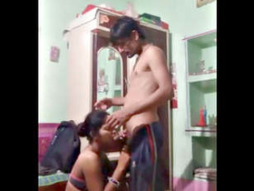 Tamil babe gives sensual foreplay and deepthroat to her boyfriend