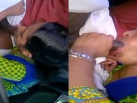 Tamil superstar's girlfriend enjoys poolside blowjob and sperm drinking