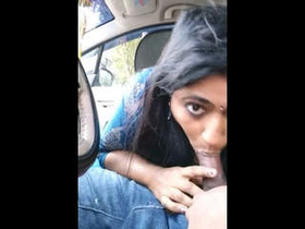 Indian wife gives a sloppy blowjob in part 1
