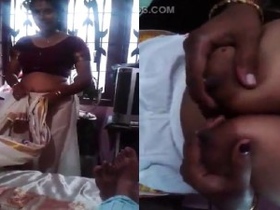 Tamil wife's big boobs bounce in new sex video