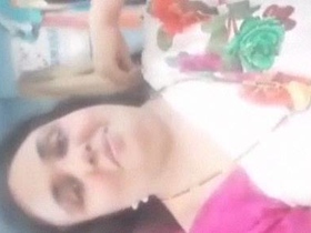 MILF in sari teases with nude selfies and solo video