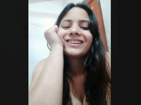 Cute Indian girl pleasures herself with fingers in part 1 of video