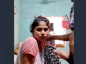 Indian girl shows off for her boyfriend in village