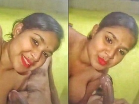 Bhabhi gives a blowjob to her husband in Hindi