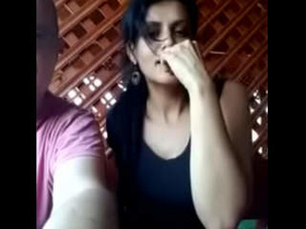 Two lovers from India enjoy intimate moments in the bathroom