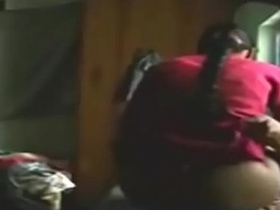 Aunty's home-made sex tape with hairy pussy and big ass