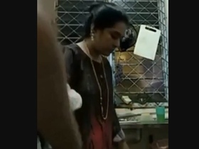 Mature uncle has sex with maid in the kitchen
