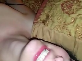 Tunisian blonde with a beautiful face in a steamy video