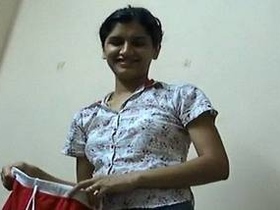 Naked Indian girl in lingerie after sexual intercourse