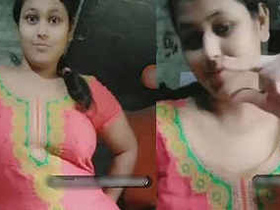 Curvy girl with big boobs gets naughty