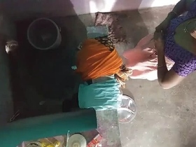 Village Bhabhi takes a shower in public