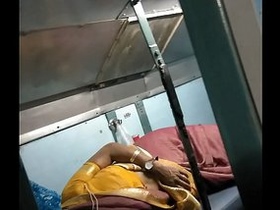Indian bhabhi flaunts her breasts in public transport