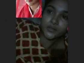 Desi babe from a small town strips and teases on camera