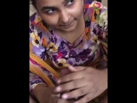 Desi girl with red hair enjoys sucking cock