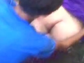 Desi teen gets naughty in a public park