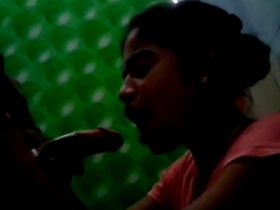 A woman giving a blowjob to her partner