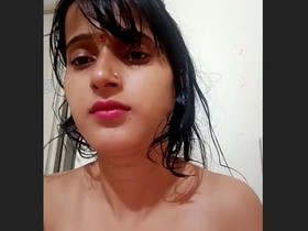 A stunning Indian woman bares it all on camera