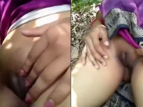 Tamil village babe gets naughty in the great outdoors