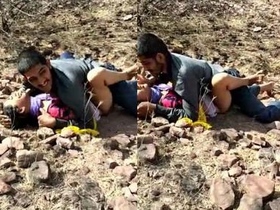 Outdoor fun with Randi and her friend in village porn video