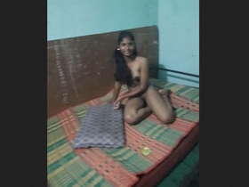 Naked girlfriend gets caught on camera by her lover