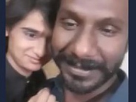 Desi couple's romantic encounter in a bedroom