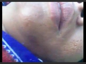 Mature Indian woman in sky blue sari enjoys outdoor sex in open field