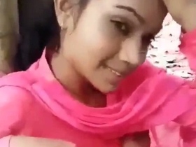 A college girl gets caught in the act by a guy