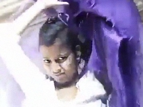 Indian college girl strips naked in solo striptease video