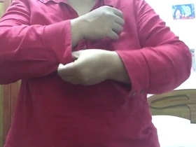 Mature Indian bhabhi stripping naked