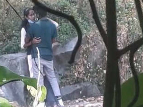 Indian college student's outdoor sex romance in part